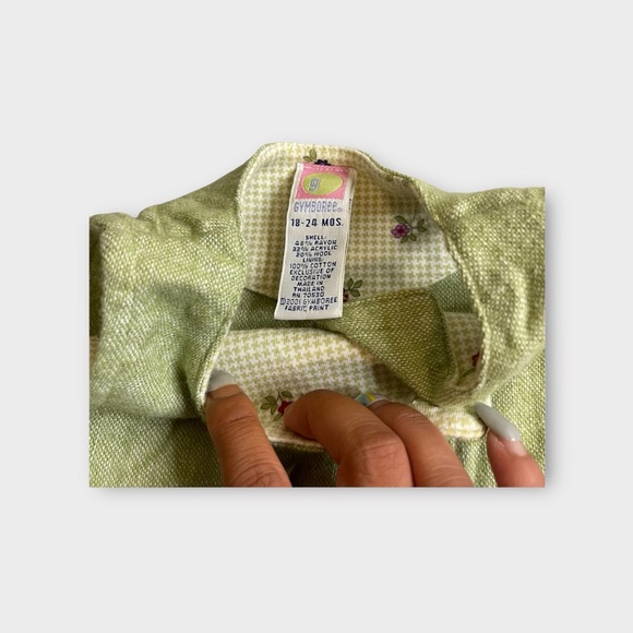 Gymboree Vintage 2001 Wool Blend Embroidered Green Dress - Picture 2 of 9